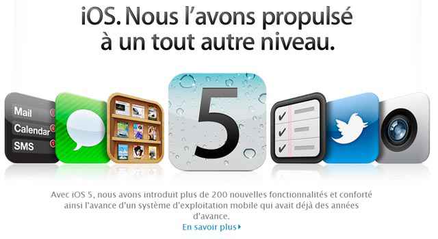 La version 5 des iOS Apple