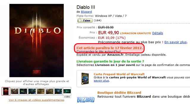 Date de sortie de Diablo III