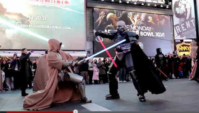 Jedi vs Sith - Un flash mob pour SWTOR à New York