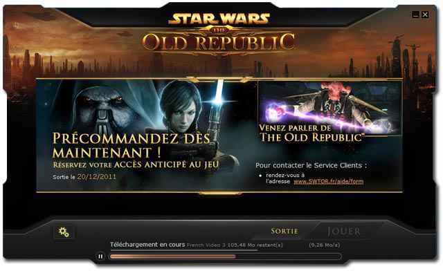 SWTOR - Ouverture des serveurs le 13 décembre 2011 à 13h00