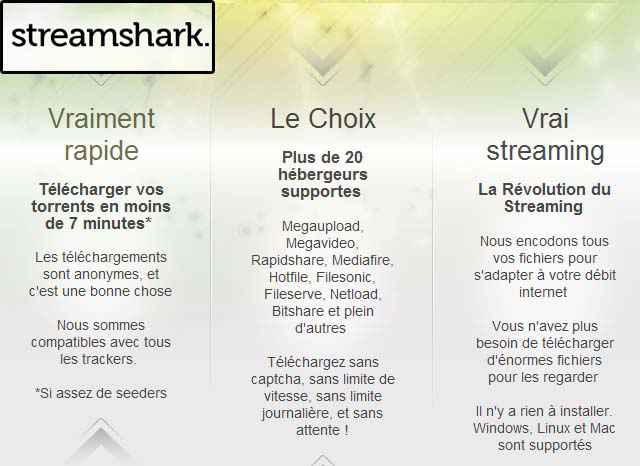 Streamshark - Une alternative à MegaUpload