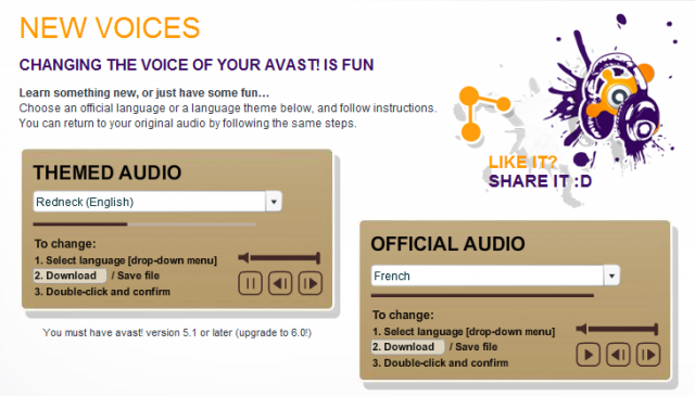 Avast - Comment changer la voix et personnaliser les sons de notifications