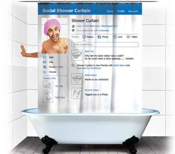 Le rideau de douche facebook