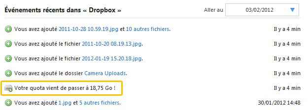 Dropbox - Rajoutez gratuitement jusqu’à 5 GO de stockage supplémentaire à votre compte