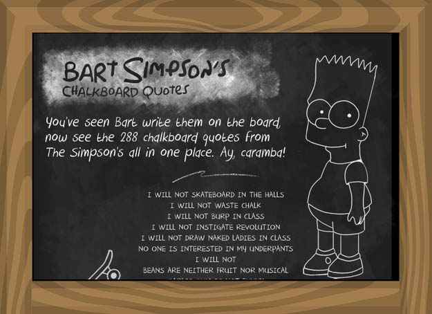 L’intégralité des punitions de Bart Simpson