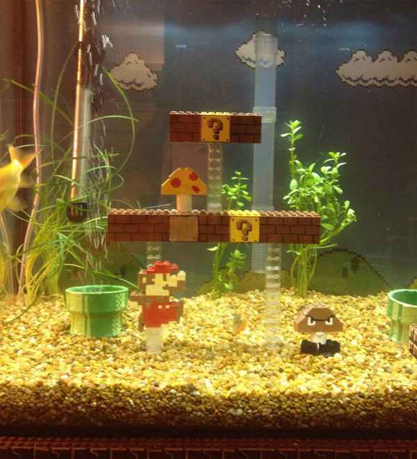 Un incroyable aquarium Mario en Lego