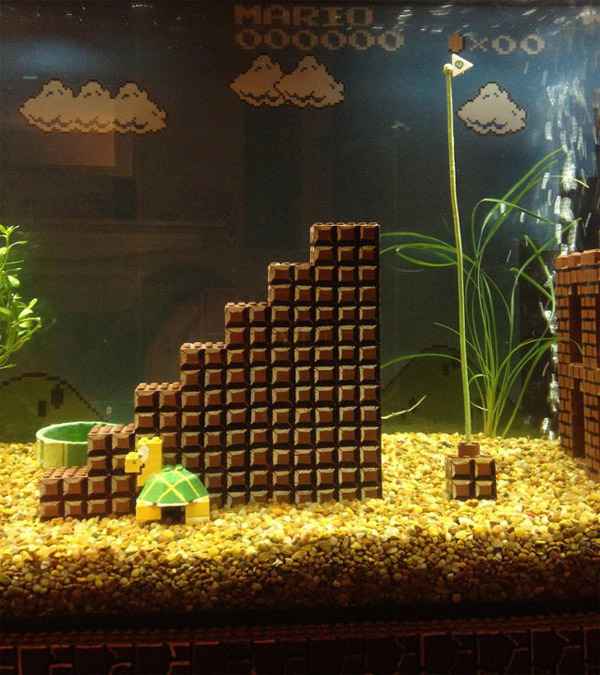 Un incroyable aquarium Mario en Lego