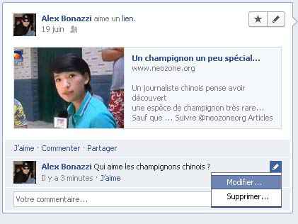 Facebook - Comment modifier un commentaire Facebook - Comment modifier un commentaire
