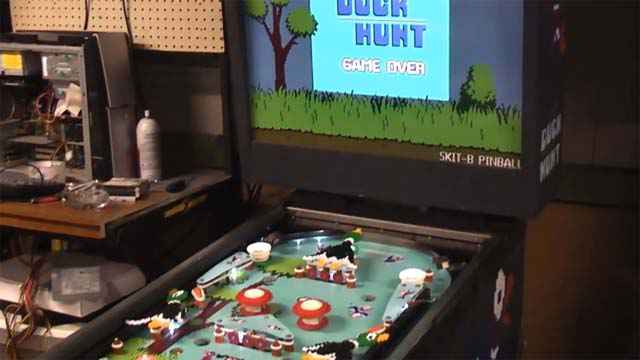 Un flipper Duck Hunt