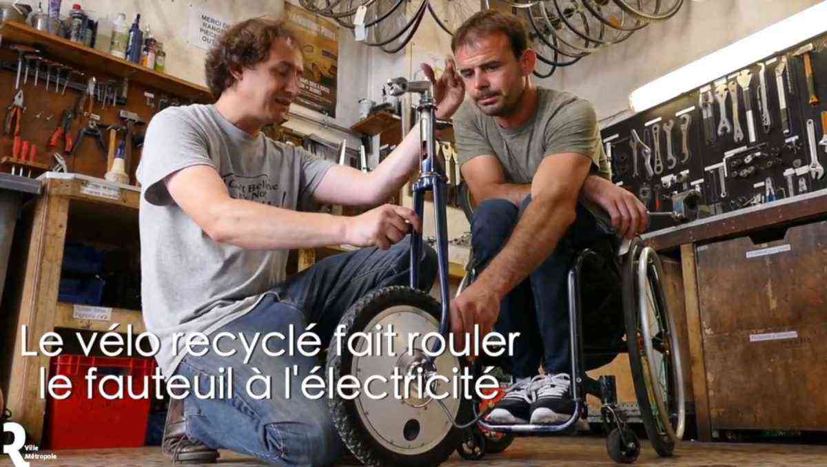 Rennes : Pour quelques euros ils recyclent des vélos électriques pour ajouter une assistance à des fauteuils roulant