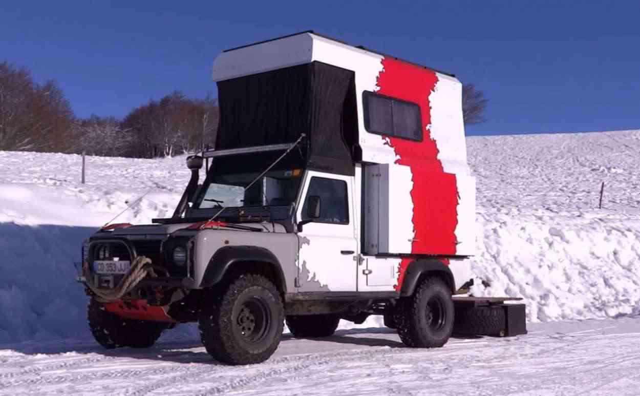 land rover camping car