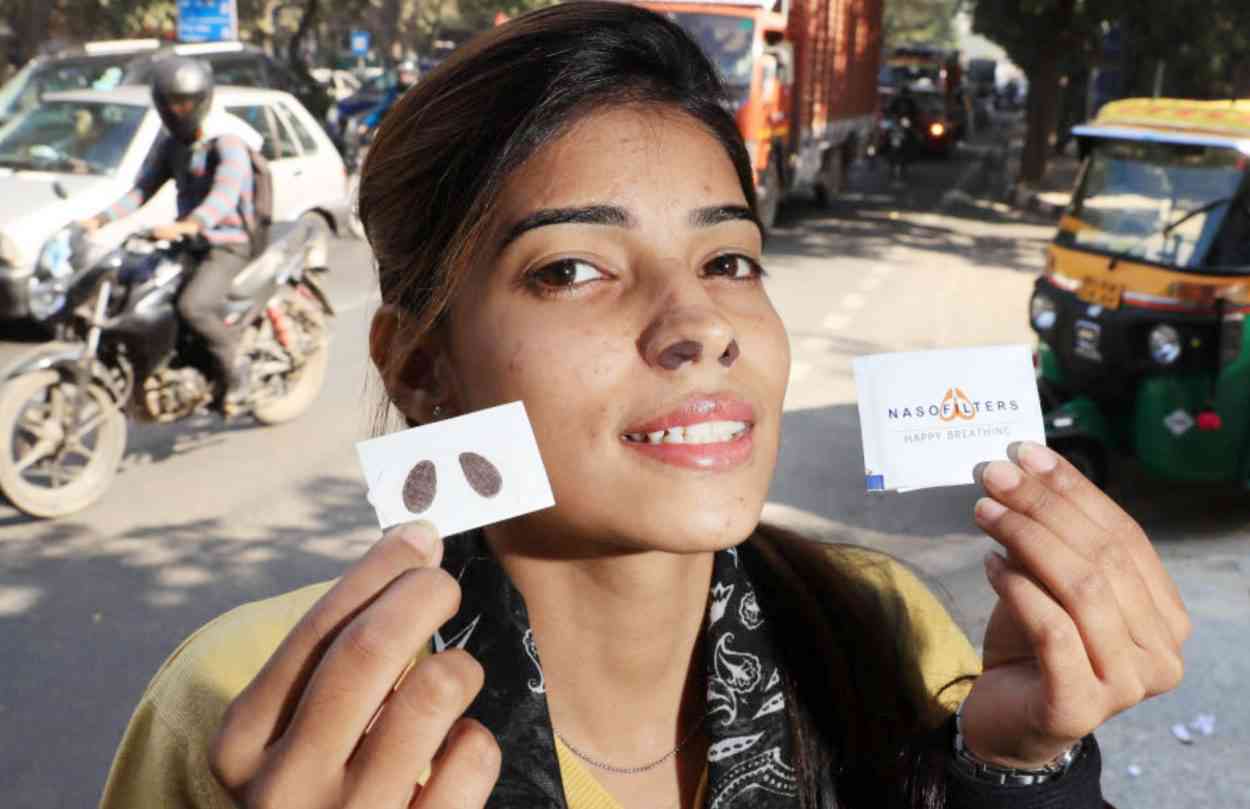 Une entreprise indienne invente un filtre nasal pour protéger nos poumons de la pollution