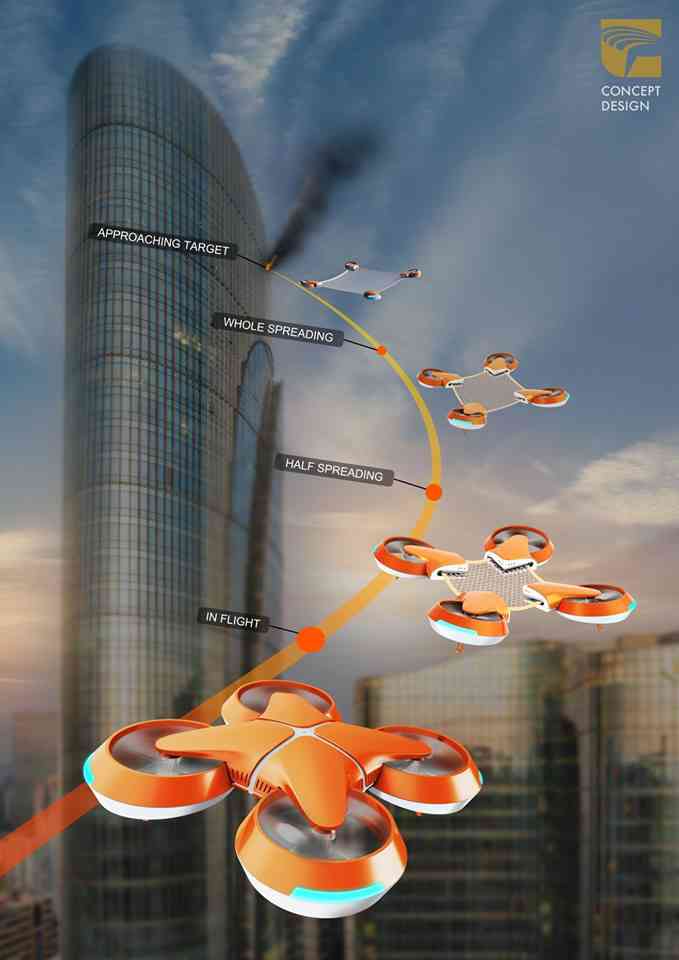 Block fire, l'invention d'un drone pompier qui « bombarde » les