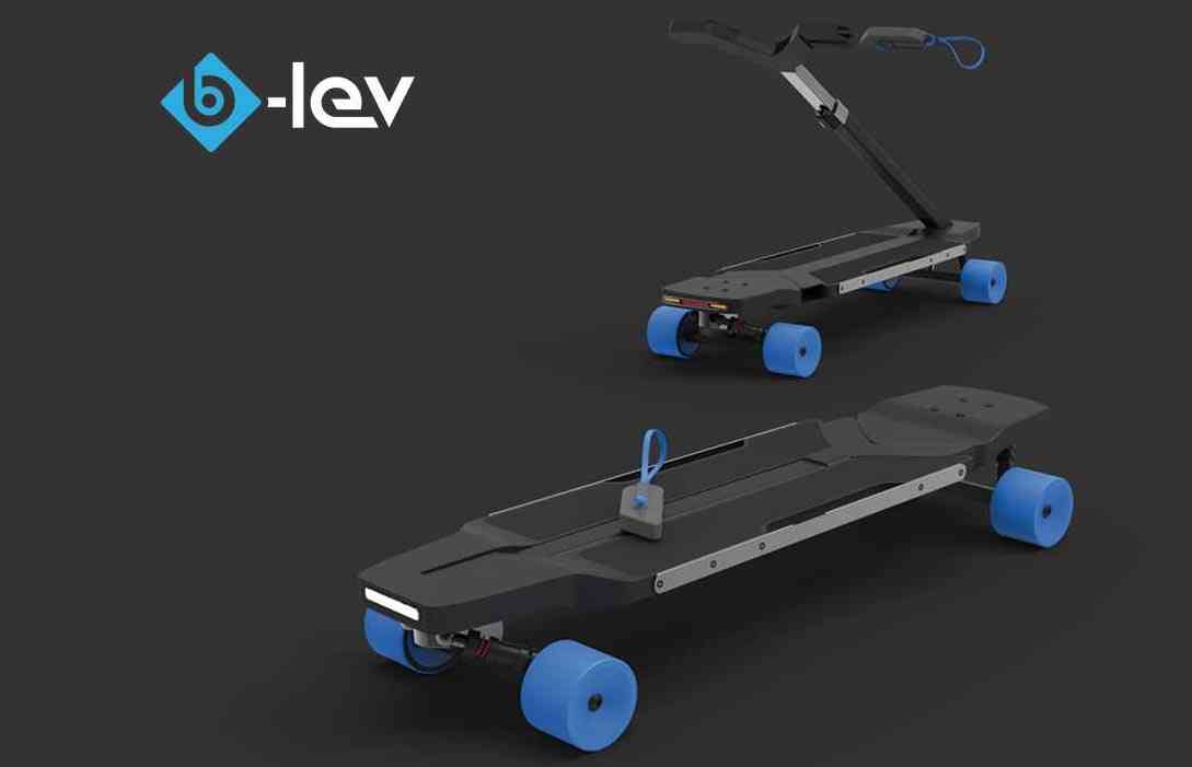 B-Lev, la trottinette électrique qui se transforme en skate (et vice versa)