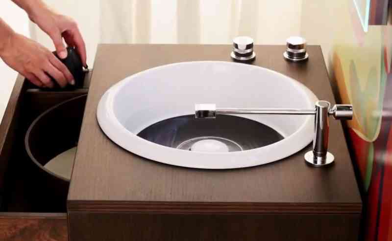 VINYL Olympia Ceramica, la vasque de salle de bain en forme de platine vinyle