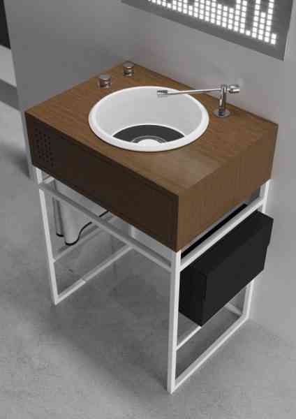 VINYL Olympia Ceramica, la vasque de salle de bain en forme de platine vinyle