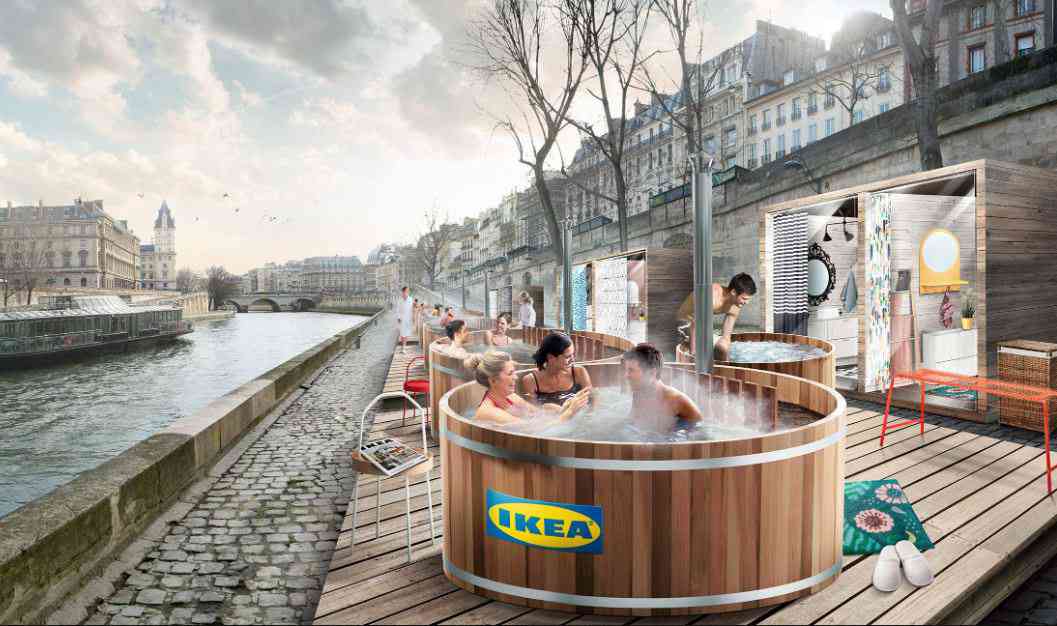 IKEA installe des bains suédois sur les quais parisiens