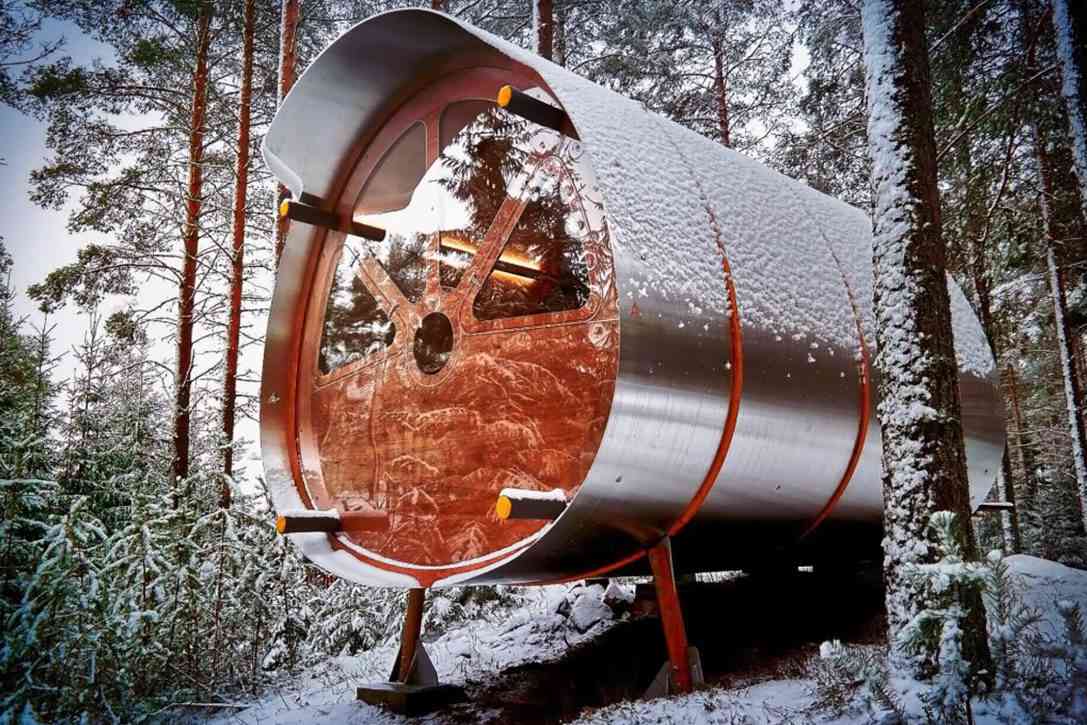Fuselage Wilderness Cabin, une mini-maison étonnante en forme de fuselage d'avion