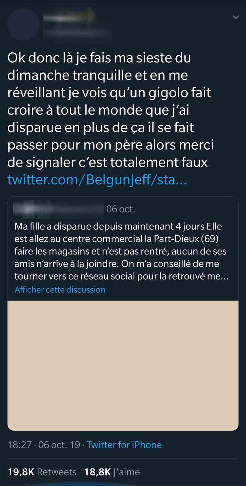 Prudence avant de relayer sur internet un avis de recherche d'une personne disparue publié par un tiers