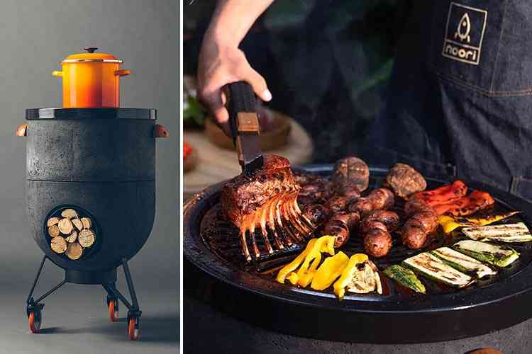 Noori : barbecue l'été, poêle à bois l'hiver et four à pizza toute l'année