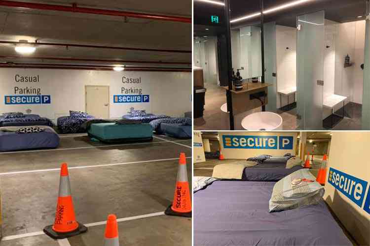 Cet australien transforme les parkings vides en refuge pour les sans abri en y installant des lits, douches et buanderies
