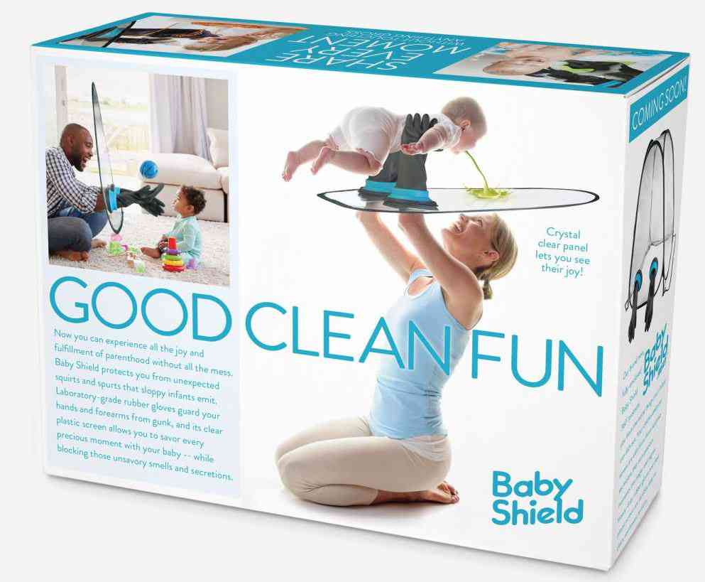 Baby Shield, le bouclier bébé anti-vomissement et anti-pipi