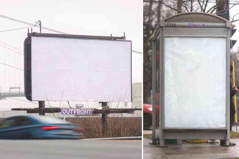 White Christmas : une agence vous offre une "trêve publicitaire" en affichant des panneaux vierges