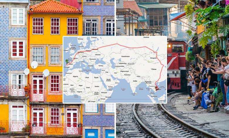 Découvrez le plus long trajet en train au monde de Porto (Portugal) à Hanoï (Vietnam)