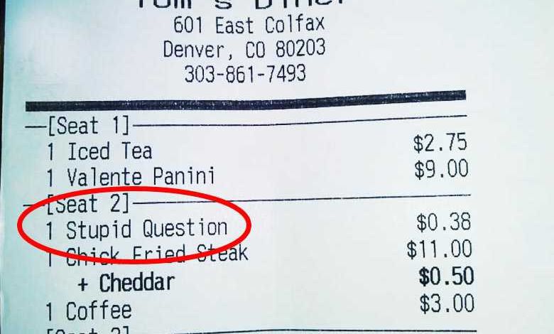 A Paris, on vous facture la rondelle de citron... A Denver, les "questions stupides" sont facturées 0.38$