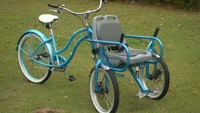 Bike Chair, un vélo équipé d’une chaise pour transporter un passager à mobilité réduite