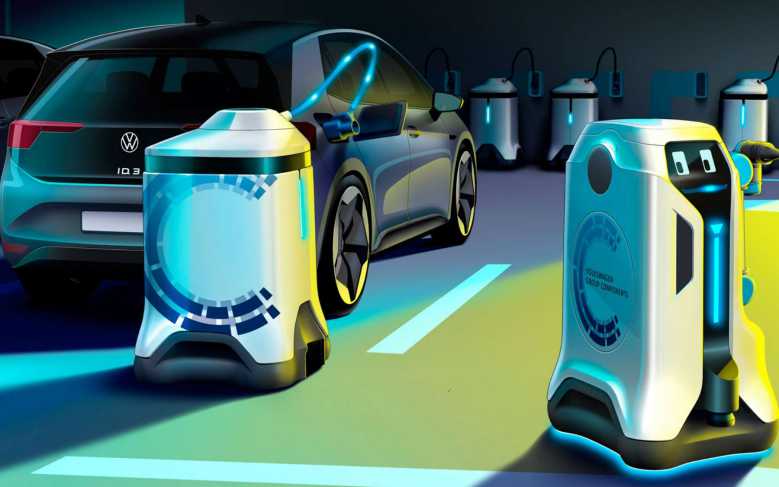 Laderoboter, une armée de robots autonomes pour charger les voitures électriques dans les parkings