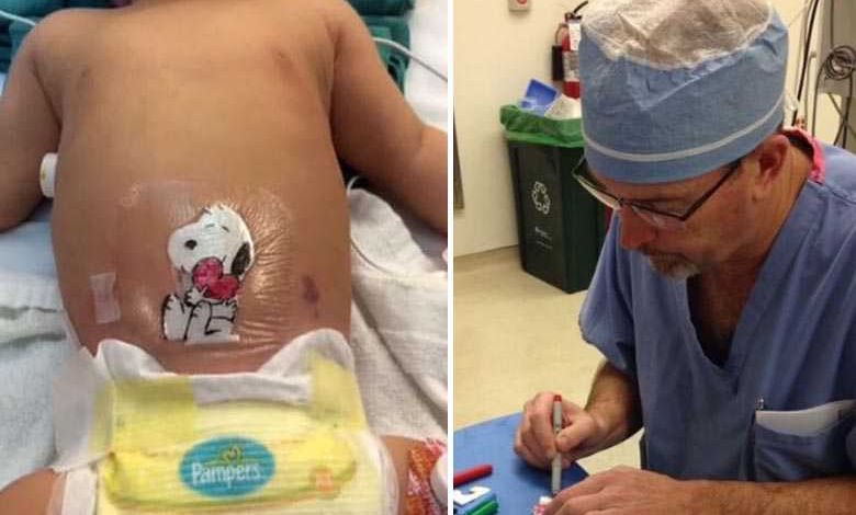 Dans l'Ohio, un chirurgien pédiatrique réalise de jolis dessins sur les pansements de ses petits patients