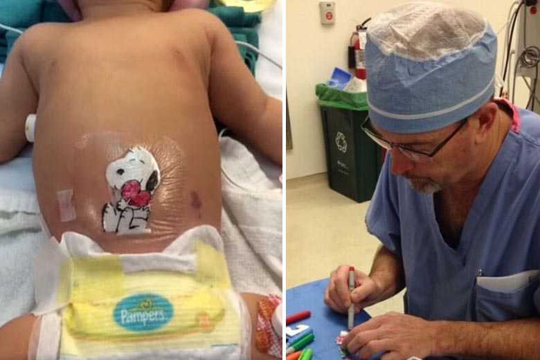 Dans l'Ohio, un chirurgien pédiatrique réalise de jolis dessins sur les pansements de ses petits patients