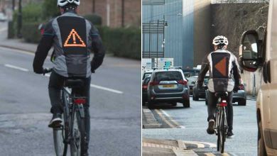 Ford équipe les cyclistes de vestes à LED qui affichent l'humeur... et le changement de direction !