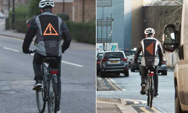 Ford équipe les cyclistes de vestes à LED qui affichent l'humeur... et le changement de direction !