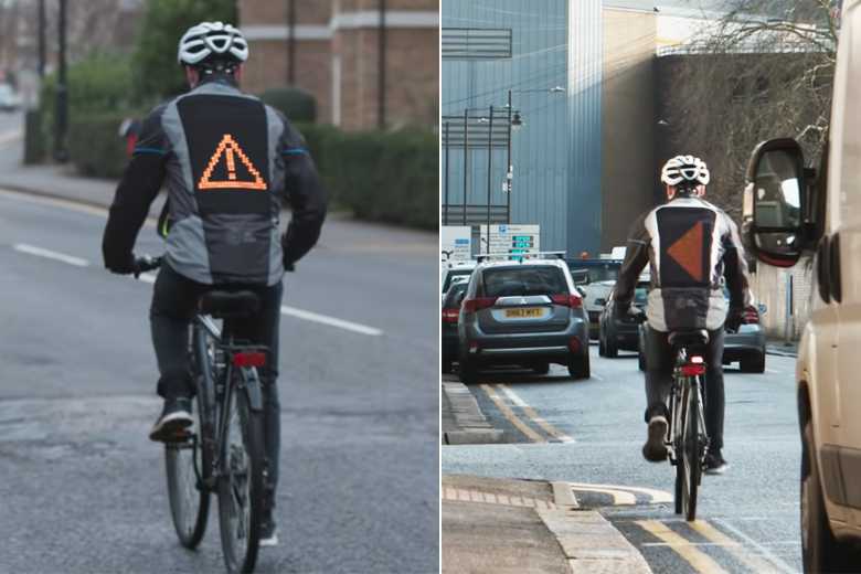 Ford équipe les cyclistes de vestes à LED qui affichent l'humeur... et le changement de direction !