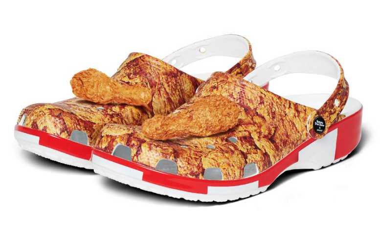 Crocs KFC : vous pourrez bientôt chausser des sandales aux motifs poulet... Et avec l'odeur du poulet frit qui va avec...