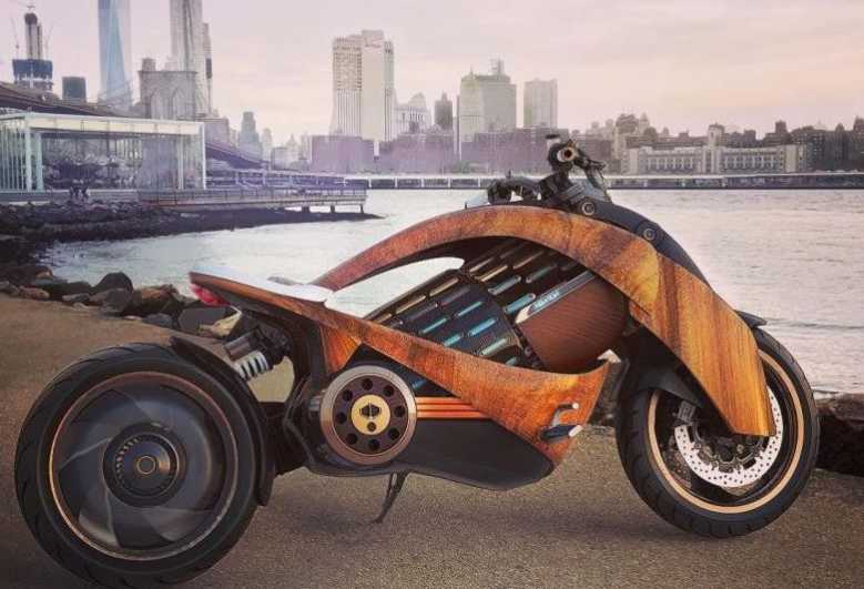 Newron EV-1, l’étonnante moto électrique en bois de Newron Motors