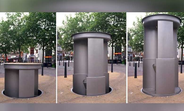 Paris teste les Pop-Up Toilet, des toilettes publiques escamotables la journée !