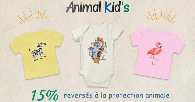 Animal kids, une marque de vêtements bio pour enfants qui reverse une partie de son chiffre d'affaire à des ONG