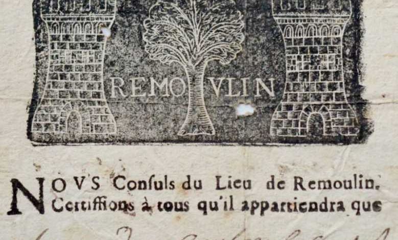 Une attestation de déplacement dérogatoire datant de la grande épidémie de Peste de 1720