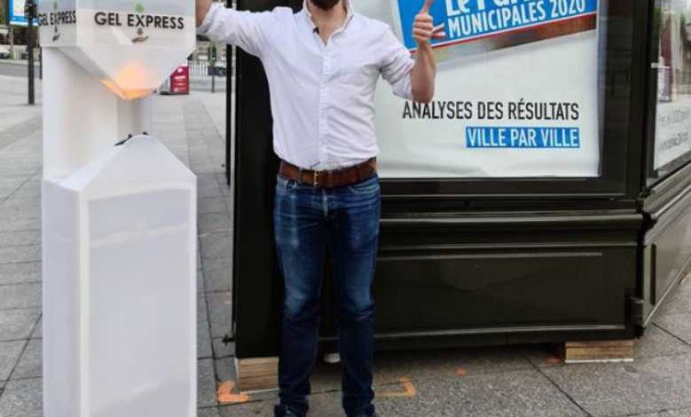 Gel Express : deux inventeurs ont mis au point un distributeur de gel hydroalcoolique sans contact pour les lieux publics