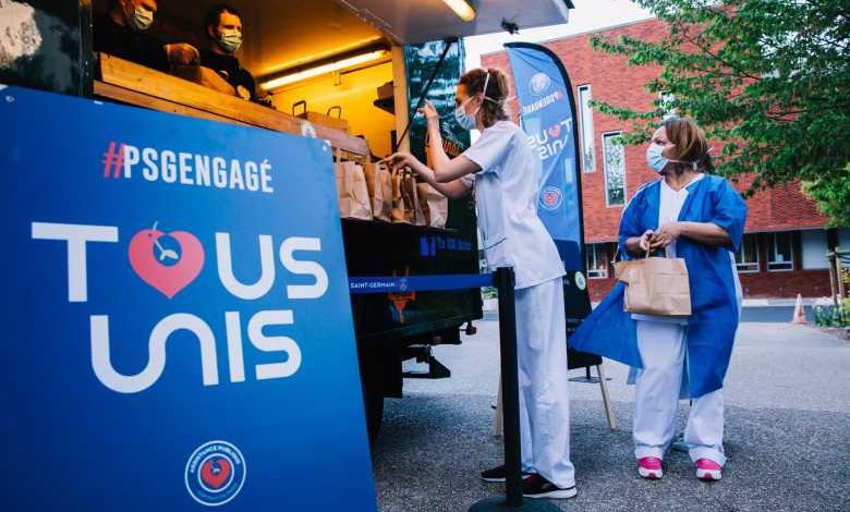 Le PSG mobilise tout son staff pour livrer des repas au personnel hospitalier avec des food trucks