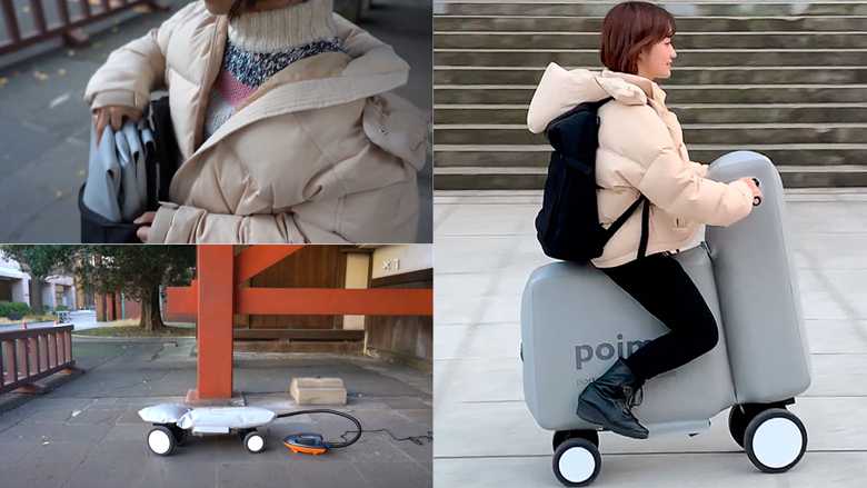 POIMO : un étonnant vélo électrique gonflable de 5 kilos, qui tient dans un sac à dos...