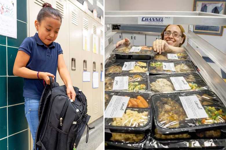 Au lieu de jeter, cette cantine scolaire reconditionne et redistribue les repas non servis aux enfants les plus démunis