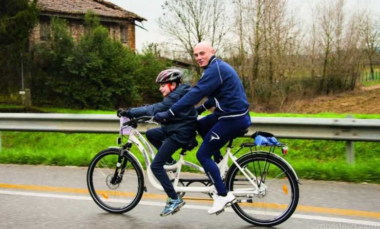 Velo tandem sales adulte enfant