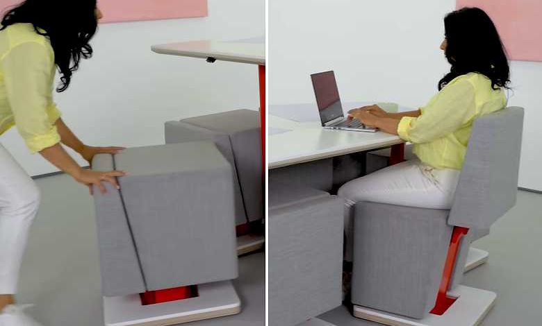 Joyride : Cuba, le tabouret "réactif" qui se transforme en fauteuil quand on s'installe dessus