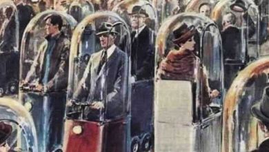 Cette couverture d'anticipation publiée en 1962 dévoilaient des passants enfermés dans des bulles de verre en 2022...