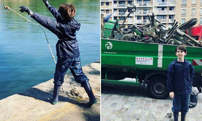 Bravo ! Ce petit bonhomme de 10 ans dépollue la Seine avec ses aimants...