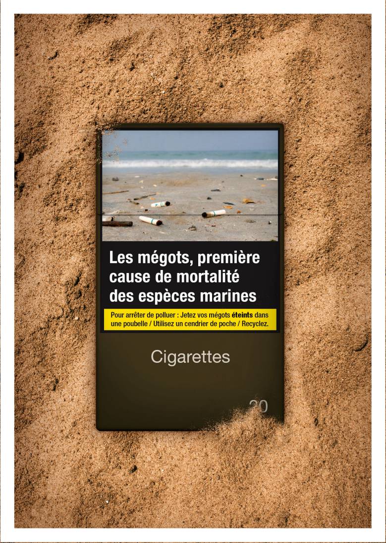 Alice Amiel, directrice artistique relooke les paquets de cigarettes pour sensibiliser à la pollution aux mégots !